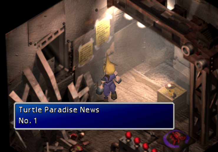 The first Turtle’s Paradise Newsletter in Midgar