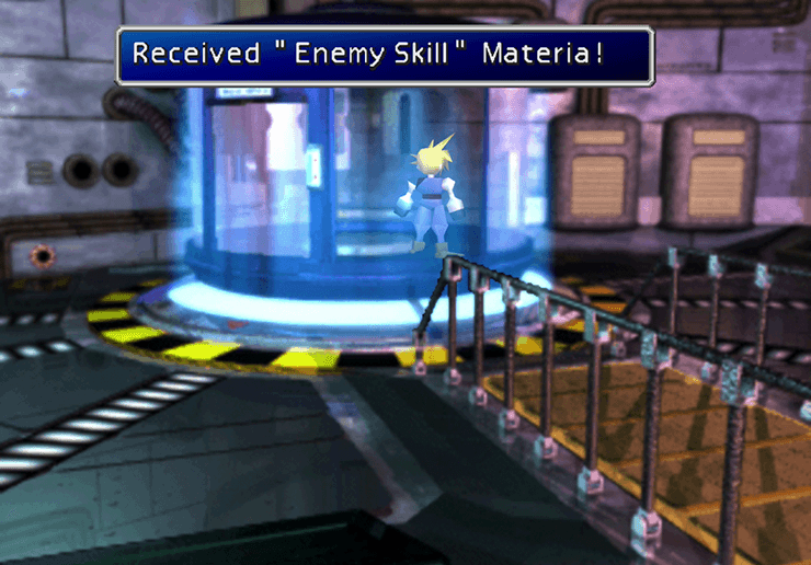 Picking up an Enemy Skill Materia