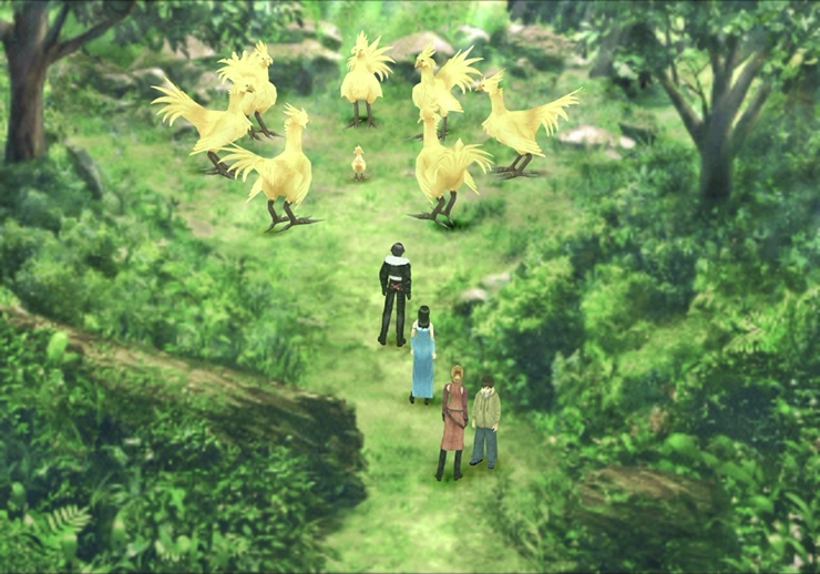 The Choboco Forest Sanctuary, watching the chocobos do their dance