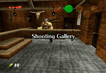 Entering the Shooting Gallery in Hyrule Market
