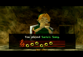 Playing Saria’s Song for Darunia