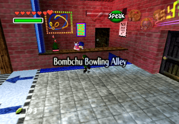 Entering the Bombchu Bowling Alley title screen