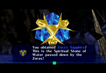 The Zora’s Sapphire reward from completing the Inside of Jabu-Jabu’s Belly