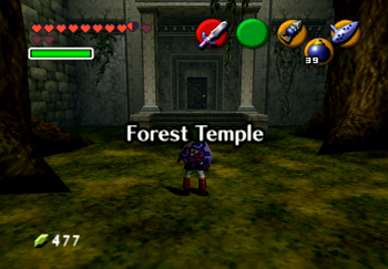 Forest Temple Entrance Title Screen