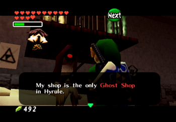 Speaking to the Ghost Shop owner