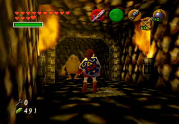Freeing another Goron from a prison cell