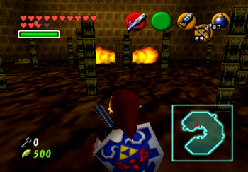 Navigating through the invisible flame wall of the Fire Temple