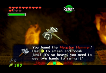 Obtaining the Megaton Hammer in the Fire Temple