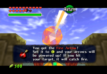 Link obtaining the Fire Arrows