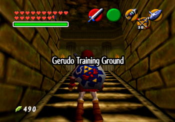 Entering the Gerudo Training Ground title screen