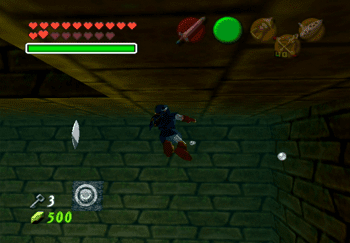 Swimming through the water to obtain each of the Silver Rupees