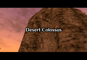 The Desert Colossus title screen