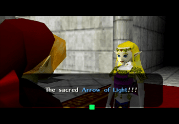 Princess Zelda discussing the Arrows of Light
