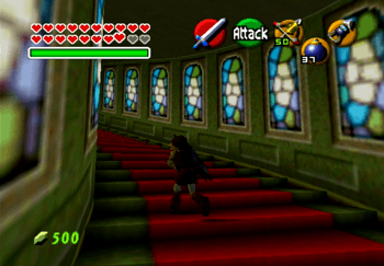 Traveling up the final staircase towards Ganondorf