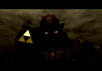 Ganon showing off the Triforce of Power