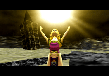 Zelda using her Magic Power
