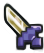 Blue and Gold Dagger Icon