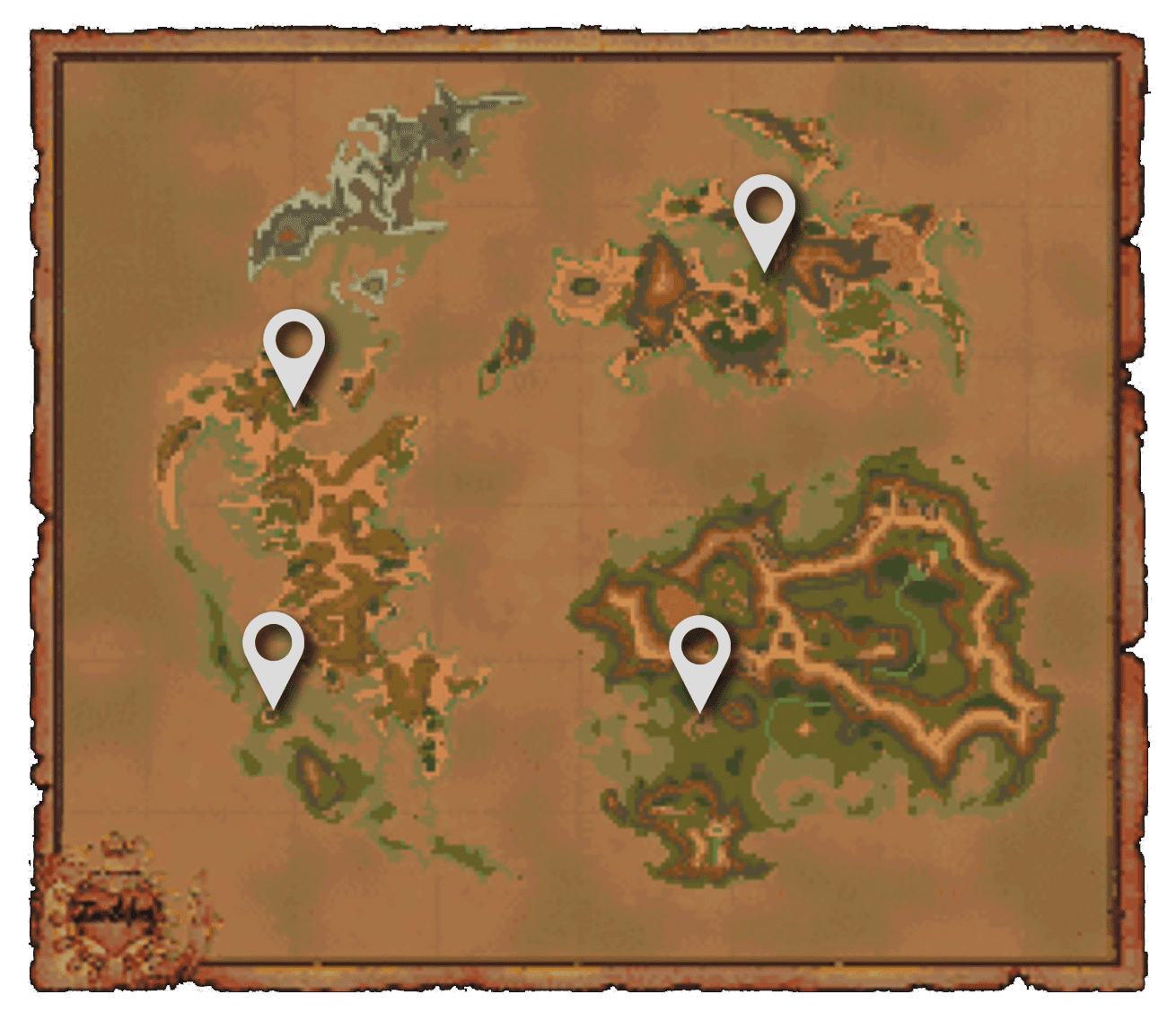 Map indicating all of the Qu’s Marsh Locations