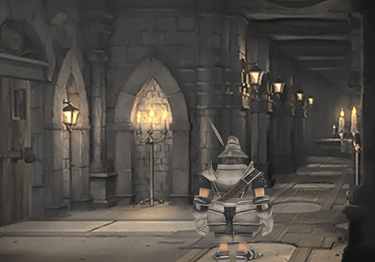 Steiner in the halls of the West Tower