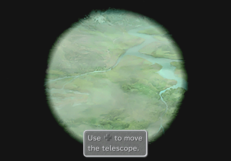 Using the lens to view the area around Lindblum
