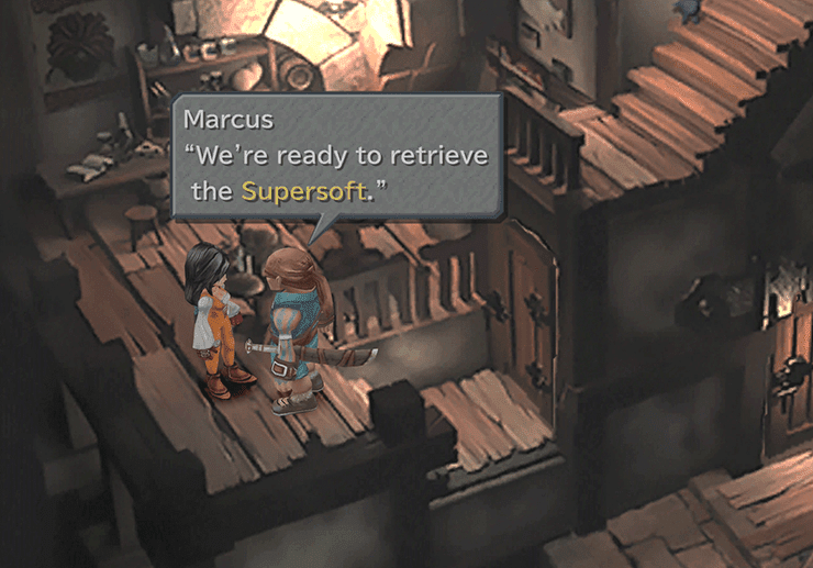 Dagger speaking to Marcus about the Supersoft