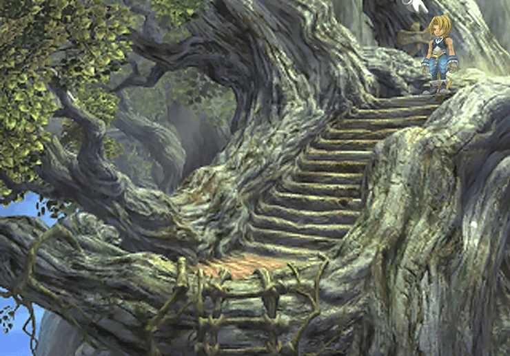 Traveling down the stairs back towards Cleyra’s Trunk