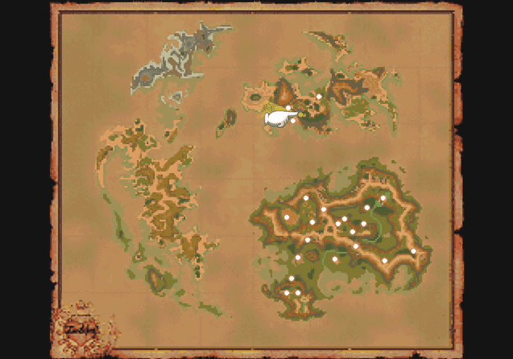 Black Mage Village / Dead Forest on the map