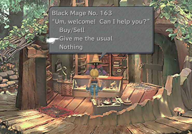 Asking Black Mage No. 164 to Give me the usual