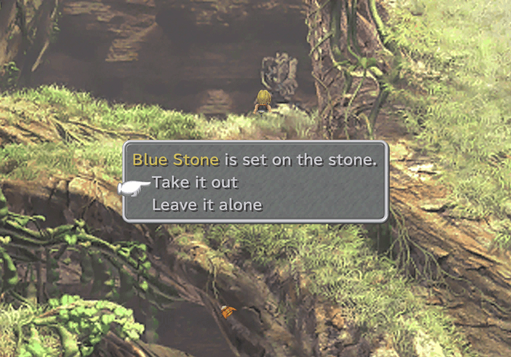 Taking out the Blue Stone