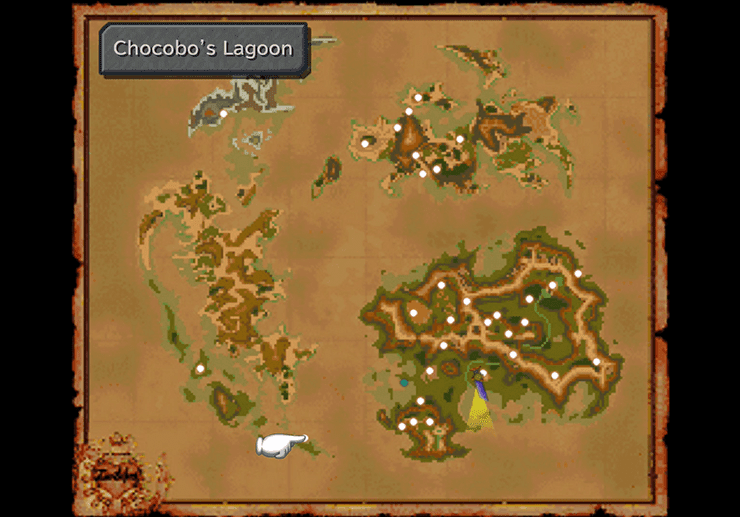 Chocobo’s Lagoon on the world map