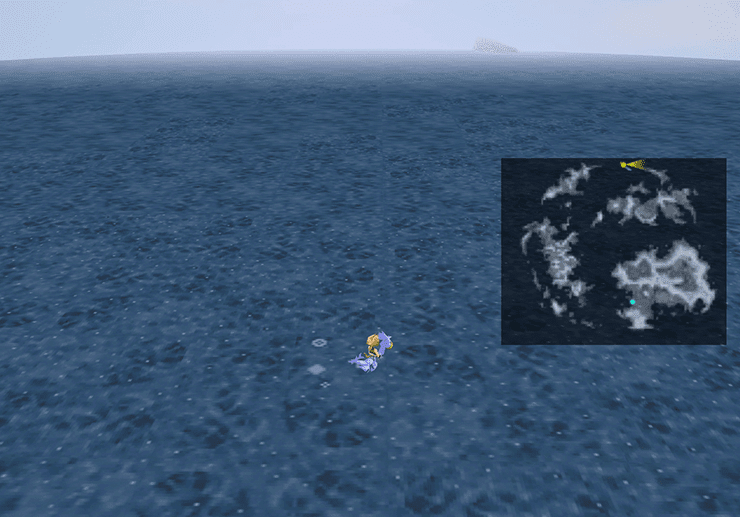 Chocobo Dive Spot in the middle of the ocean