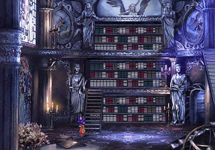 Eiko in the Library of the Desert Palace