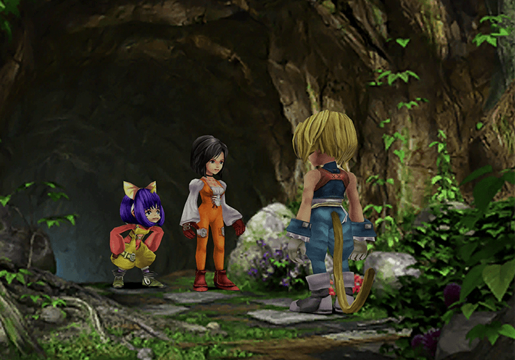 Eiko and Dagger speaking with Dagger at the Water Shrine