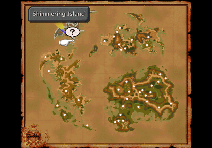 The Shimmering Island on the World Map