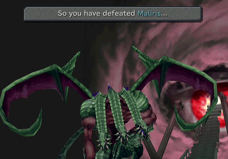 Speaking with Tiamat before the battle