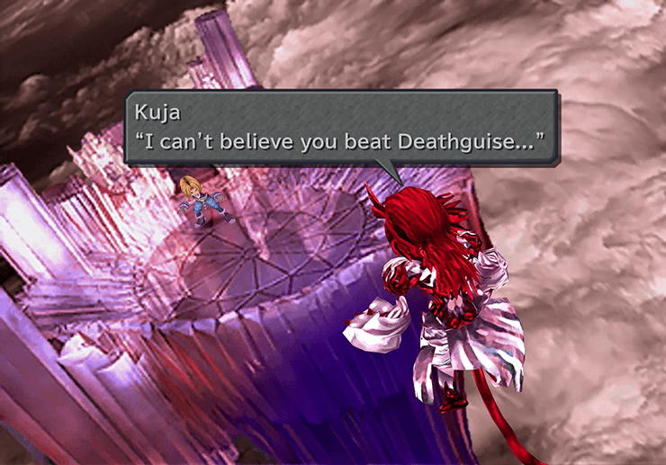 Close up of Trance Kuja during the final battle