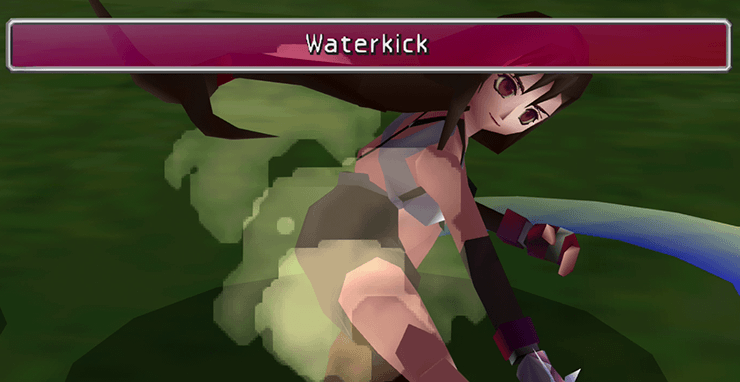 Tifa using Waterkick