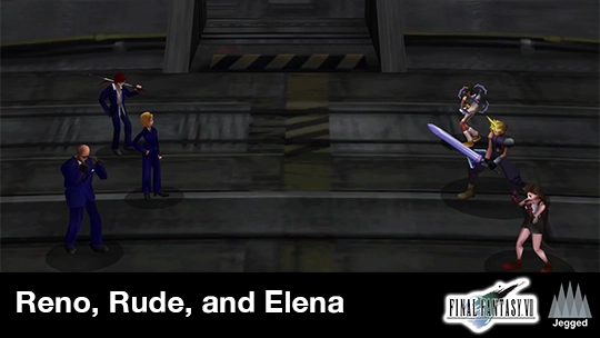 Thumbnail of the video for the Reno, Rude, and Elena boss battle