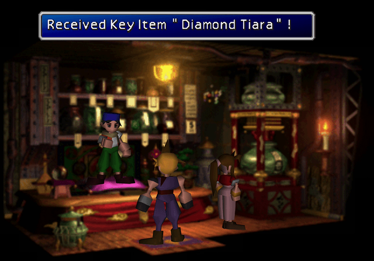 Purchasing the item for the Materia Store owner