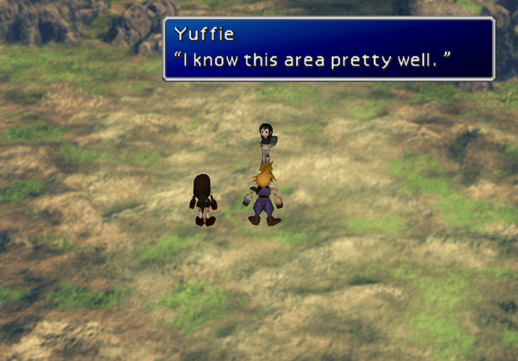 Yuffie suggesting she knows this area well