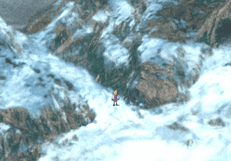 Approaching the cave that contains Alexander Summon Materia