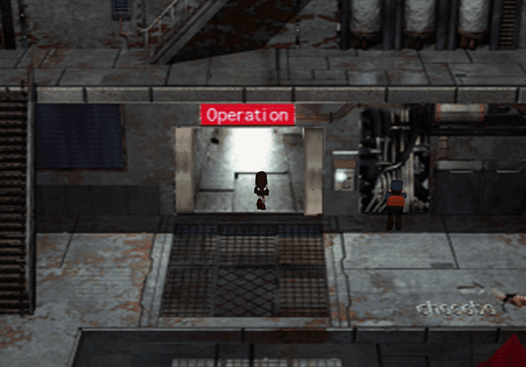 Tifa entering the Operations Room of the Highwind