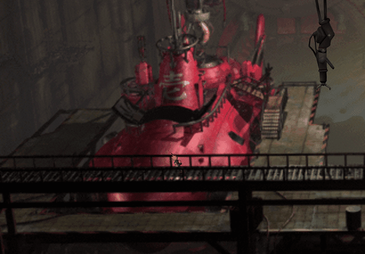 The Red Submarine in the Underwater Reactor