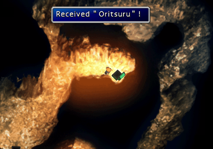 Picking up the Oritsuru in the Da-Chao Fire Cavern