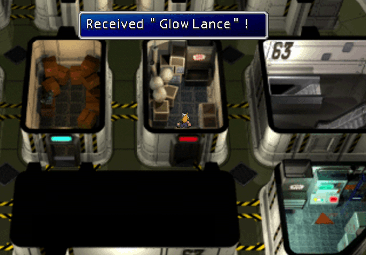 Picking up the Grow Lance in the Shinra Building