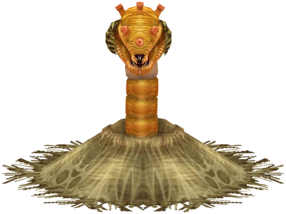 Abyss Worm bursting from the desert sands