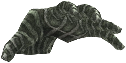 Lefty, the giant left hand, rising from the ground