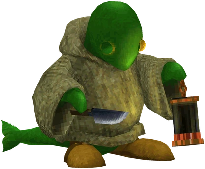 Tonberry shuffling through the Centra Ruins