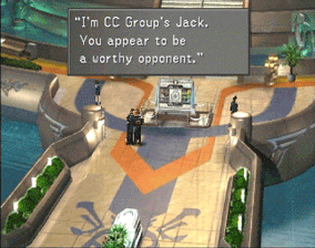The CC Group’s Jack in the entrance of Balamb Garden