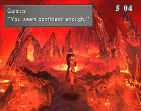 Quistis talking to Squall in the Fire Cavern